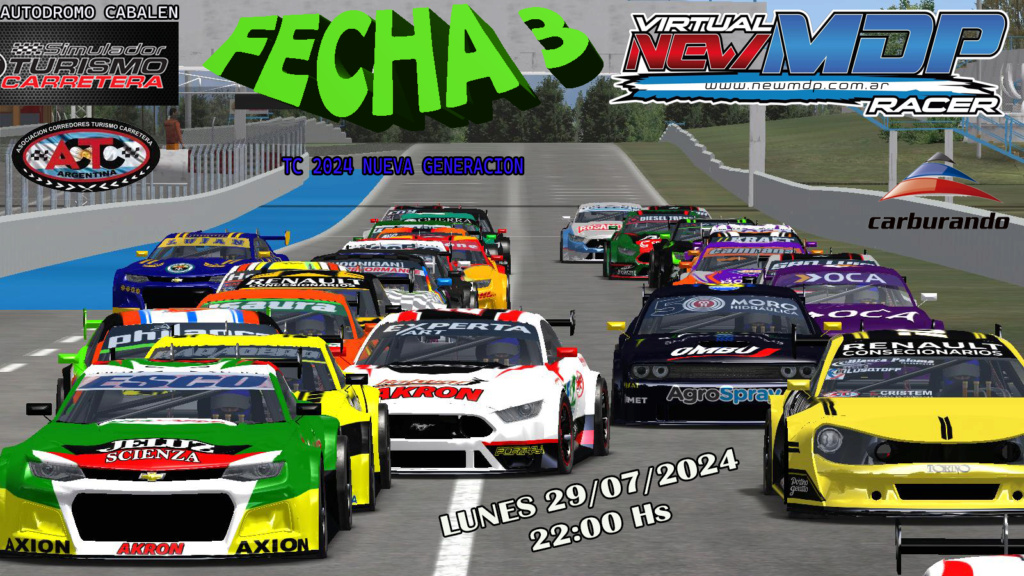 ESTE LUNES 29 DE JULIO DEL 2024 A PARTIR DE LAS 22:00 HS FECHA 3 TORNEO DE TC 2024 NUEVA GENERACION PERSONALIZADO DESDE EL AUTODROMO CABALEN .!!!! Foto_f10