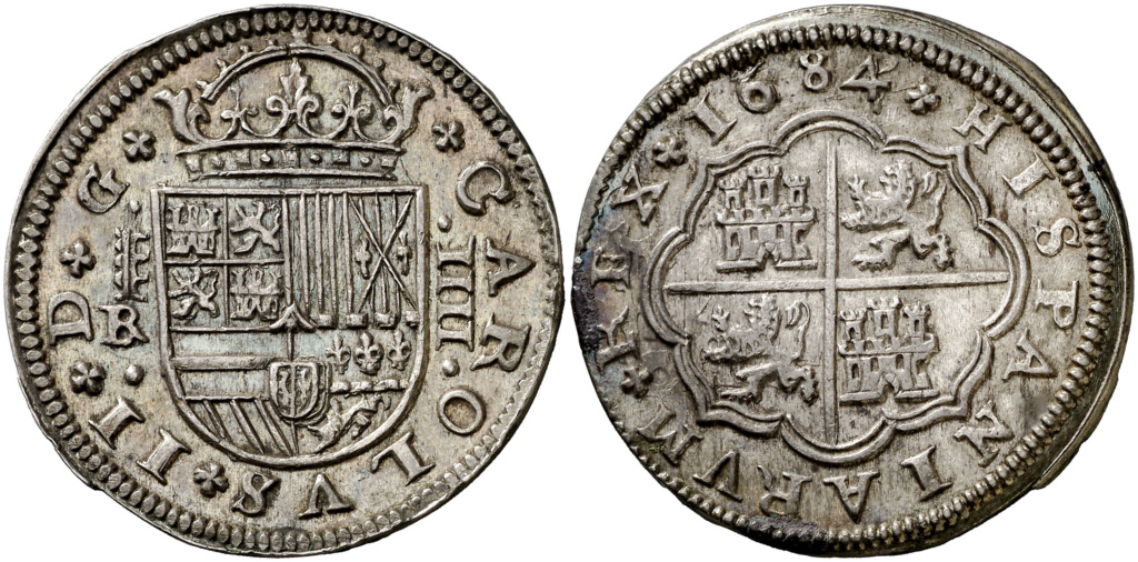 2 reales 1717 Segovia, Felipe V. Colección Manuela Etcheverría A17