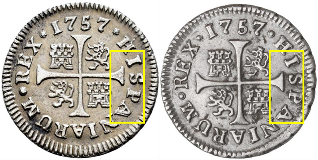 1/2 real. FERNANDO VI. 1757. Madrid. JB Aaa15