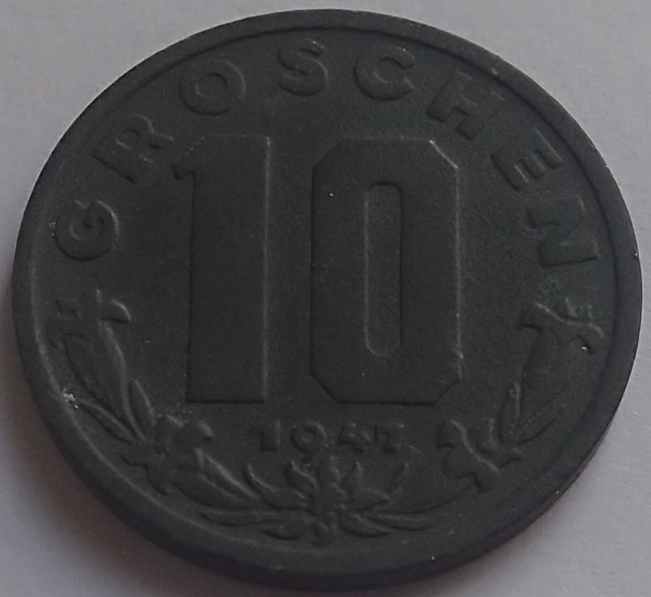 10 Groschen. 1947. Austria. P6170013