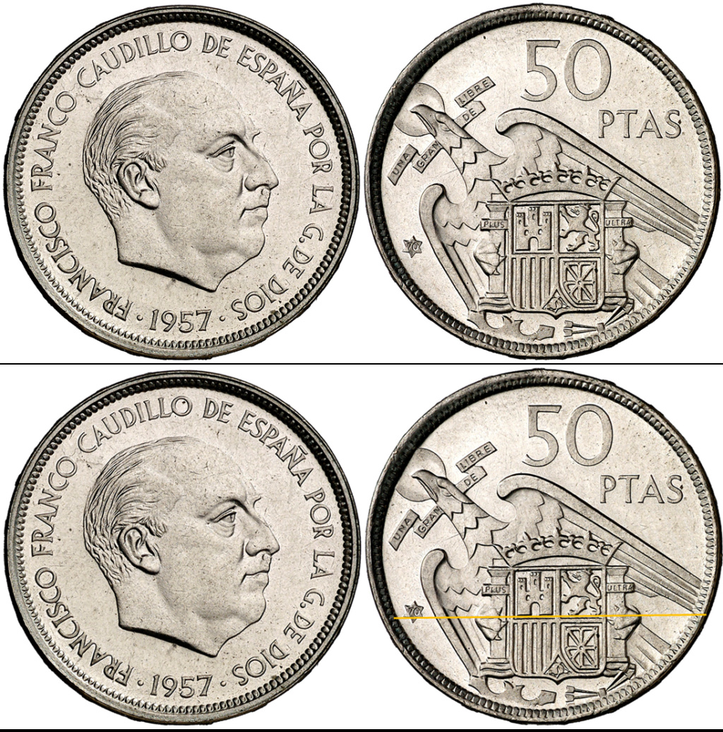 50 pesetas 1957 (*70). Estado Español X12