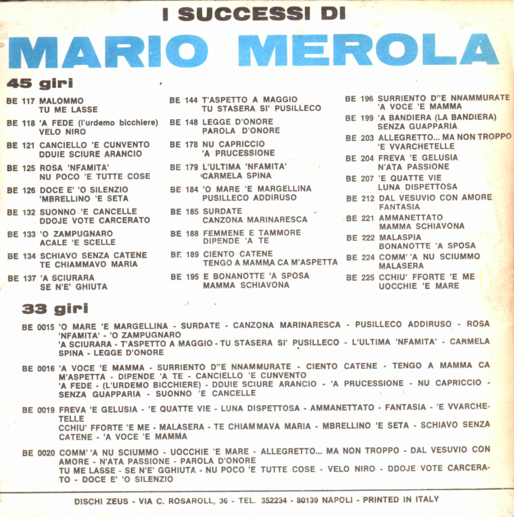 MARIO MEROLA - DISCOGRAFIA (Cover - Video - Testi) - Pagina 2