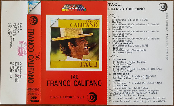 FRANCO CALIFANO - DISCOGRAFIA (Cover - Video - Testi)