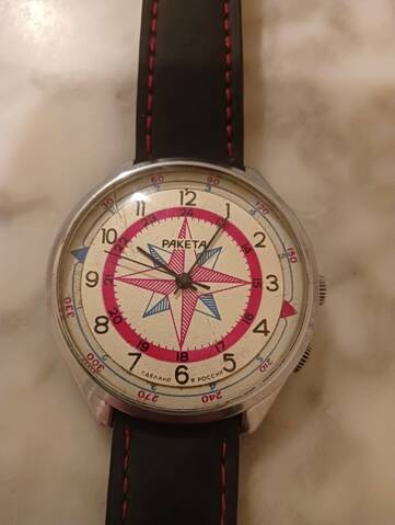 Montre rose des vents sale