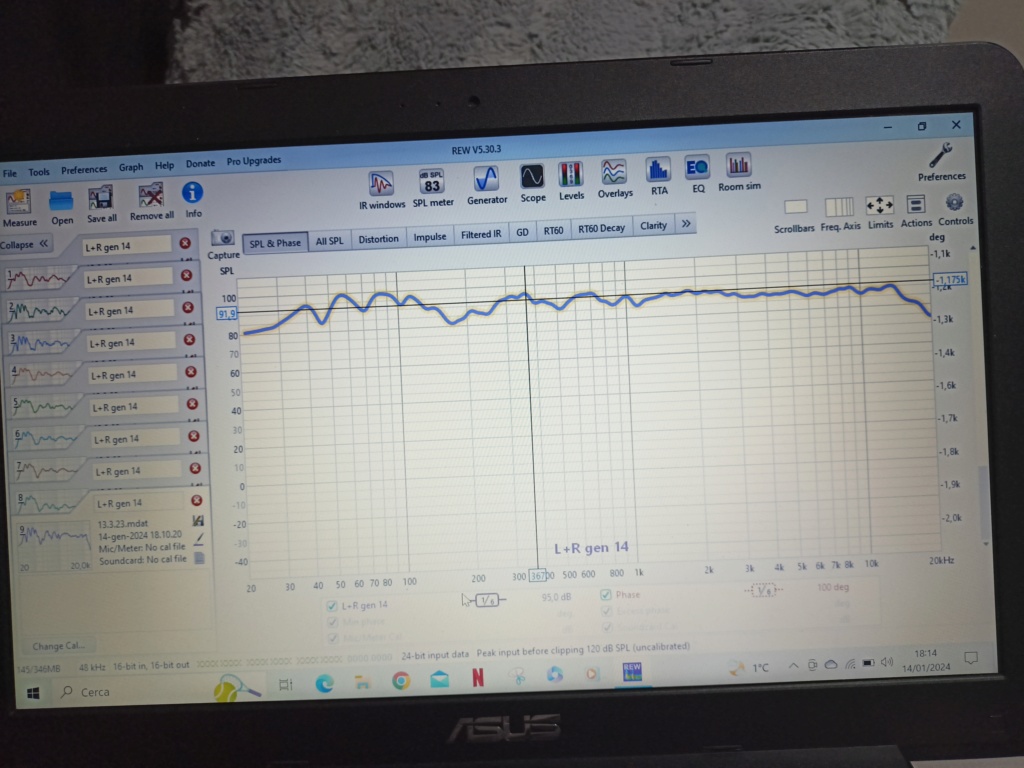 Tecnico per misurazione risposta in frequenza  Img20255