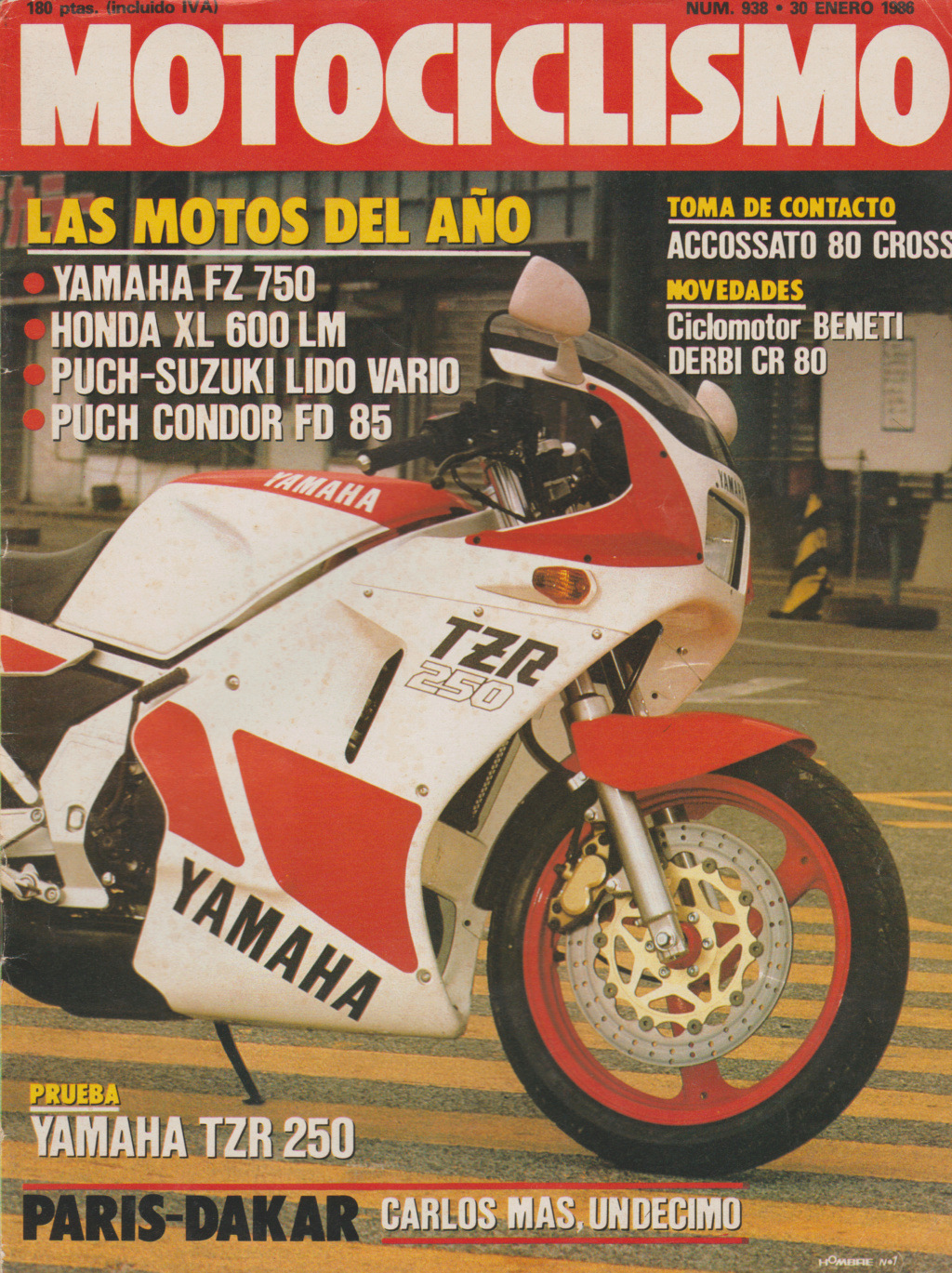 Motociclismo Nº 938 - Derbi CR 80 1986 Escze119