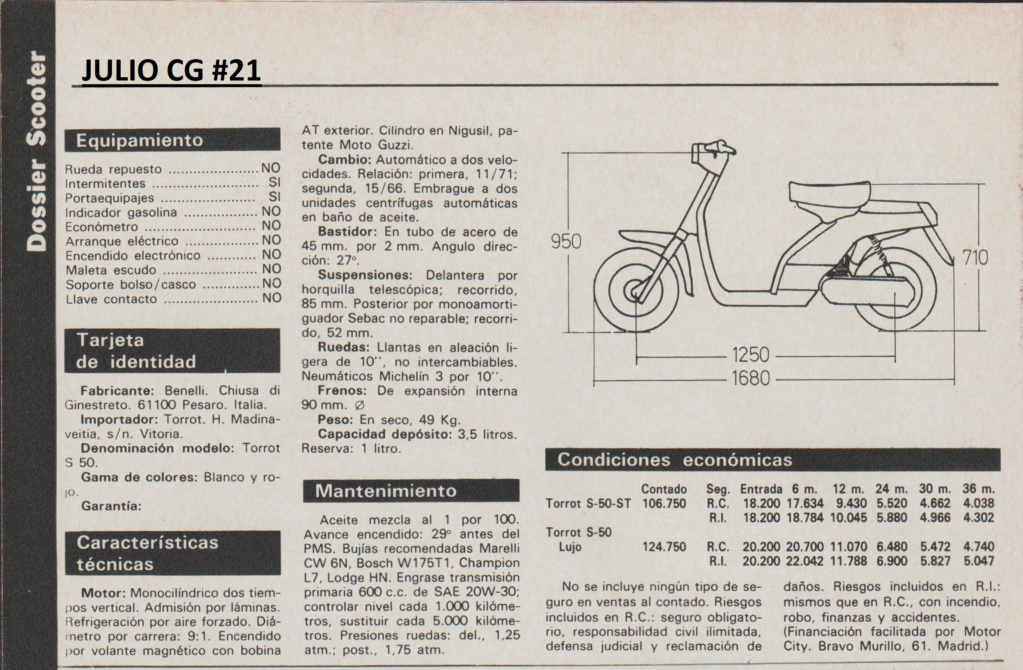Torrot h3 -registronex - Torrot CYCLOSCOOTER 50.   Motociclismo 820 Escze309