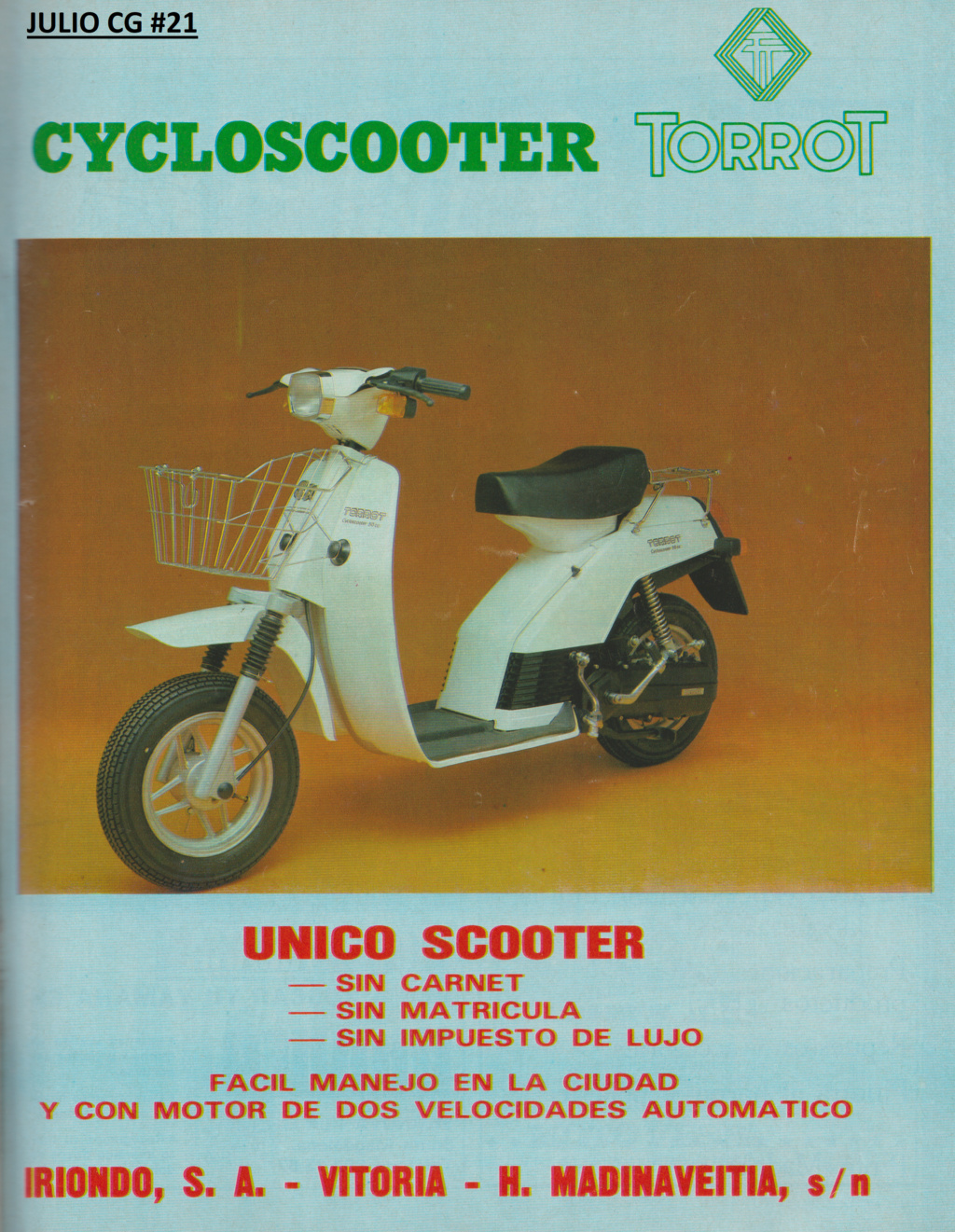 Torrot CYCLOSCOOTER 50.   Motociclismo 820 Escze310