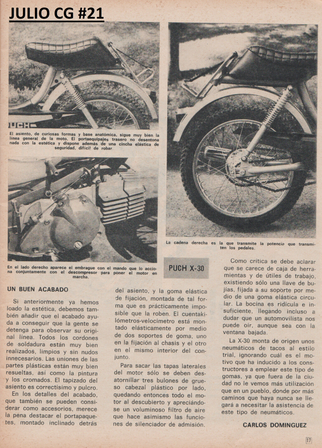 Puch - PUCH X30  Motociclismo  segunda quincena julio 1975 Escze339