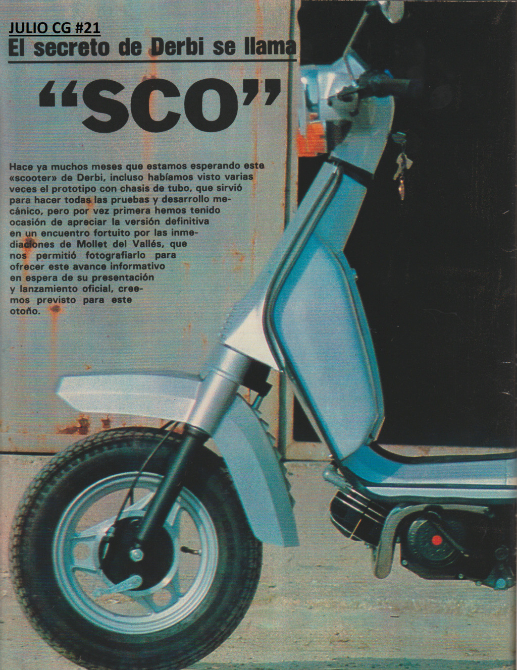  Presentacion en Motociclismo, Derbi SCO 75 Escze451