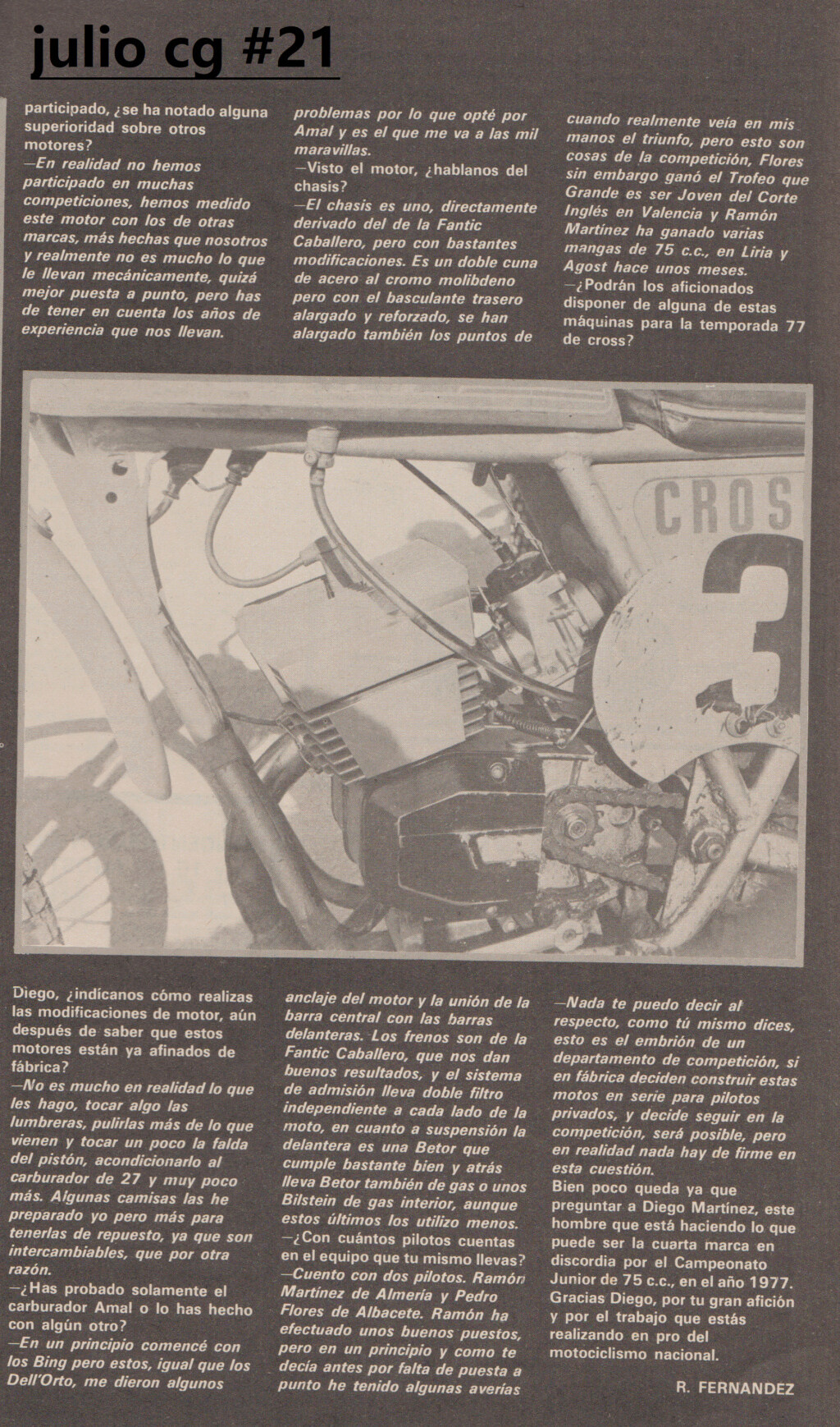 RIEJU 74cc CROSS,/   SOLO MOTO Nº47  1976 Escze507