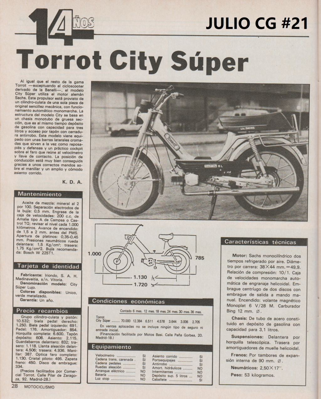 Torrot CITY SUPER (Motociclismo 827) Escze551