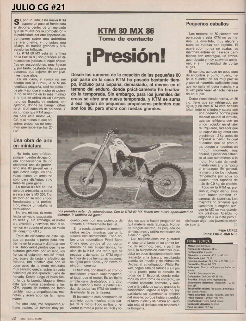KTM 80 MX      1986     Escze561
