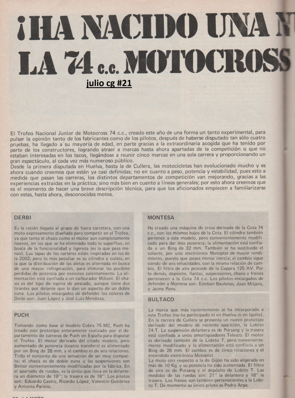 MOTOCROSS 74cc.  IGOLLO. CULLERA. 1975 Esczen55