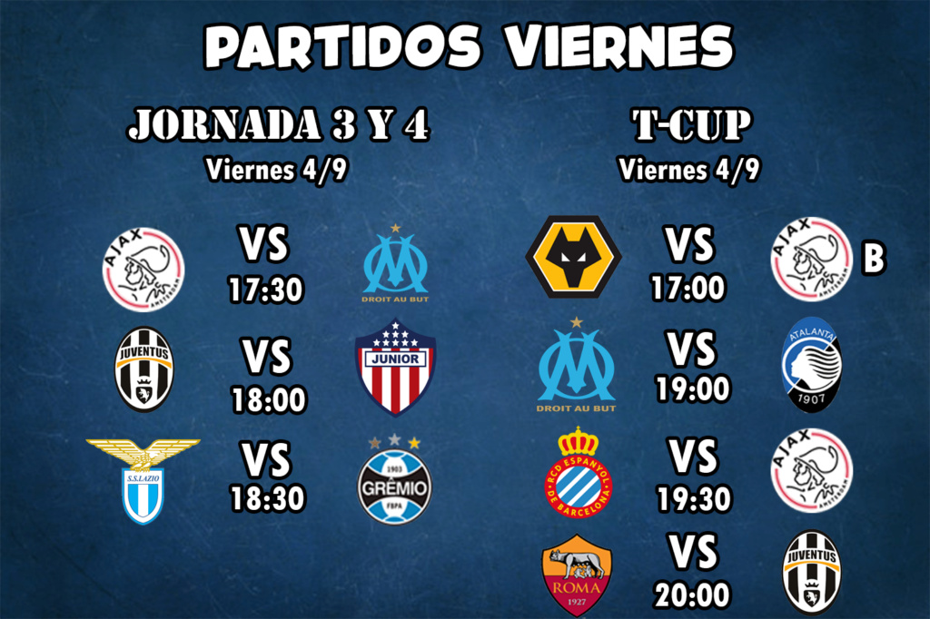 [FTAv6] Horarios J5 & J6 (1d y 2d) & T-Cup Horari49