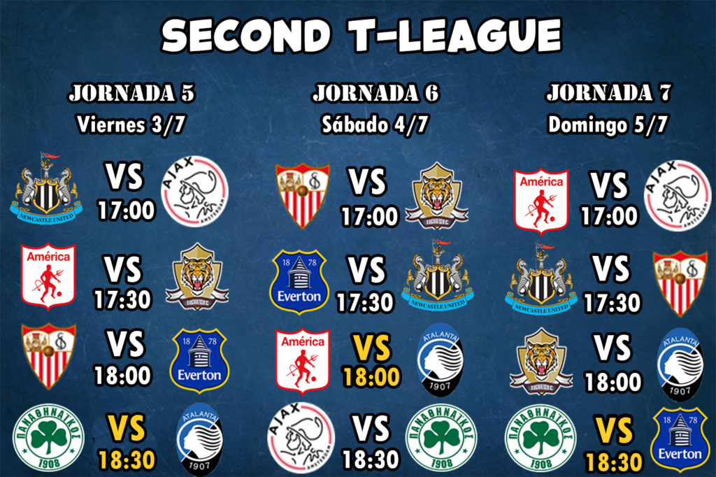 [FTAv5] Horarios Liga (1d y 2d) & J3 & J4 Copa Second16