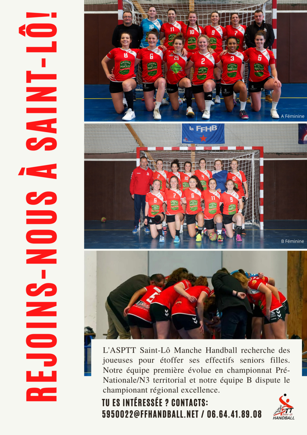 L'ASPTT Saint-Lô Manche Handball recrute  Rejoin10