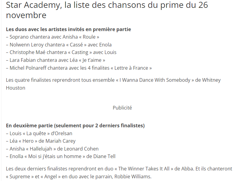 Star Academy 2023 (TF1) - Page 19 Image13