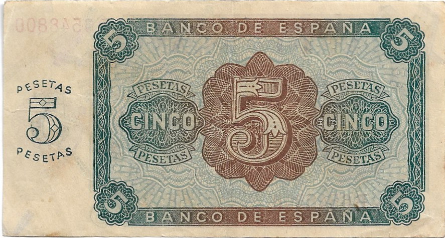 5 Pesetas España (Burgos) 1938 01-09-13