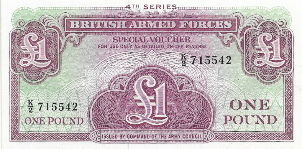 1 Pound - British Armed Forces 4th series 10-11-17