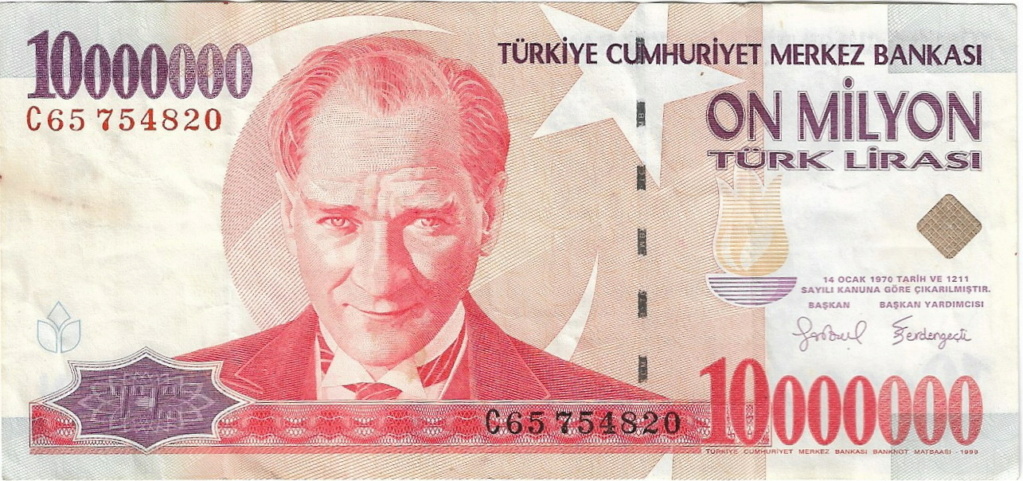 10 000 000 Lira 1999-2004 Turquia 10000010