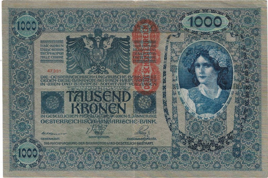 1000 Coronas 1902 Austria 1000_k10