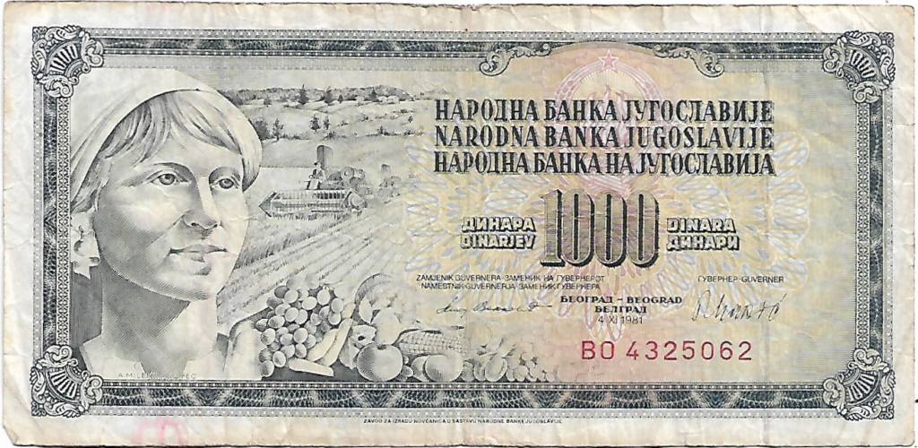 1000 Dinares 1981 Yugoslavia  100_di10