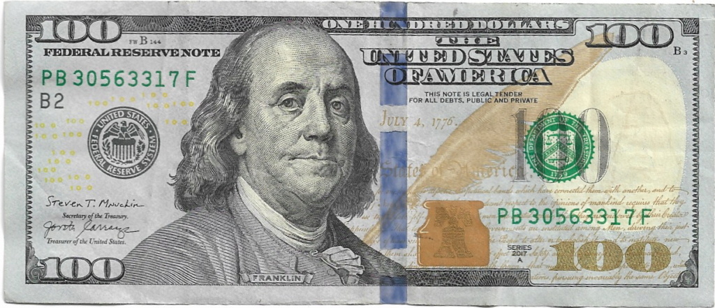 100 Dólares 2017 - Reserva Federal 100_do10