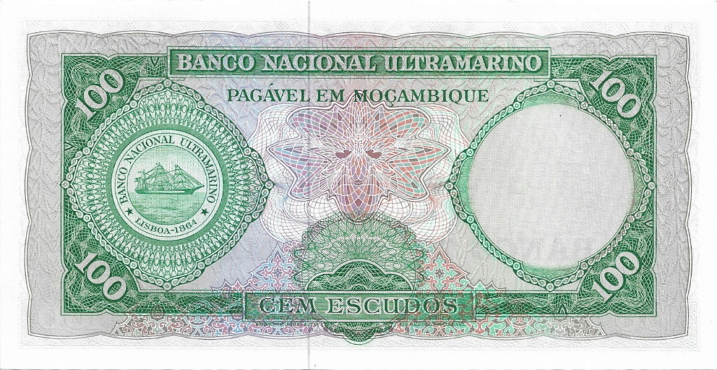 100 Escudos - 1976 - Sobreimpresión del Banco de Mozambique 100_es11