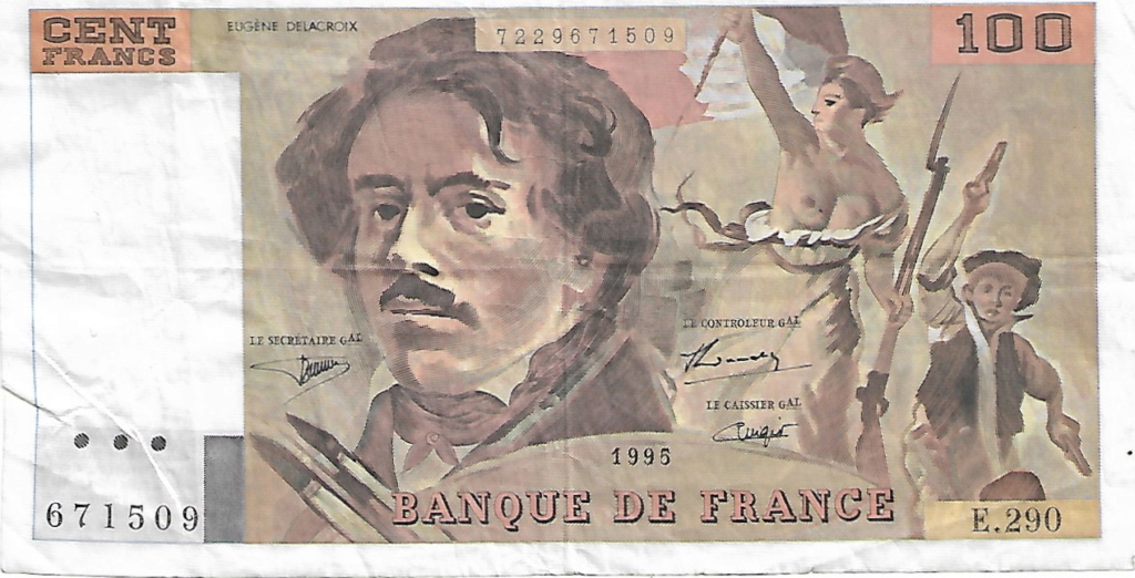 100 Francos 1995 Francia Delacroix 100_fr19