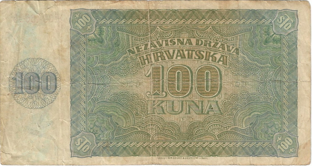 100 Kuna Croacia 1941 100_ku11