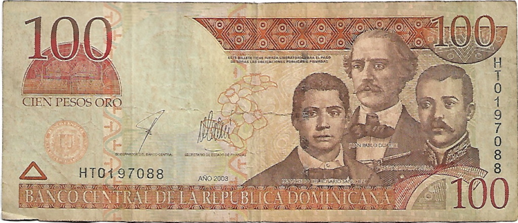 100 Pesos Oro 2003 Republica Dominicana 100_pe21