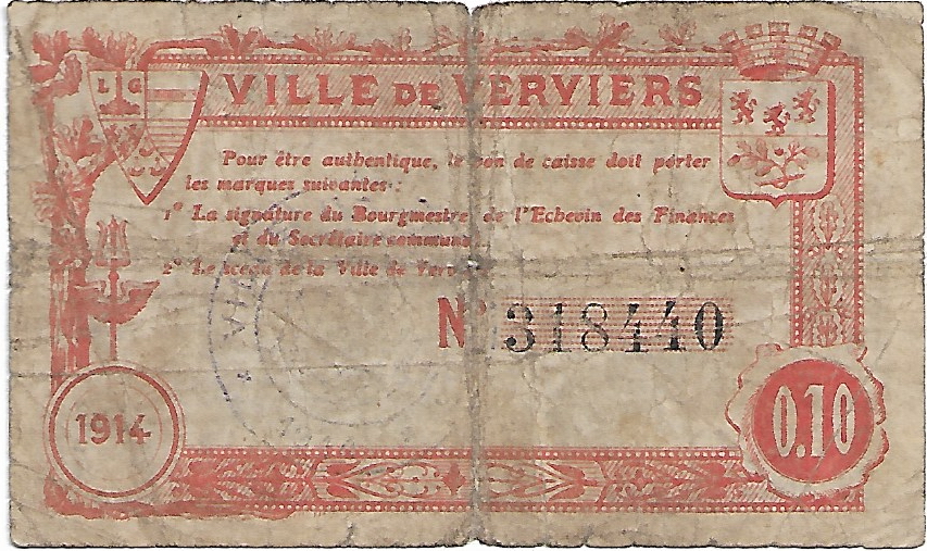 Billetes locales franceses años 10 y 20 10_cen13