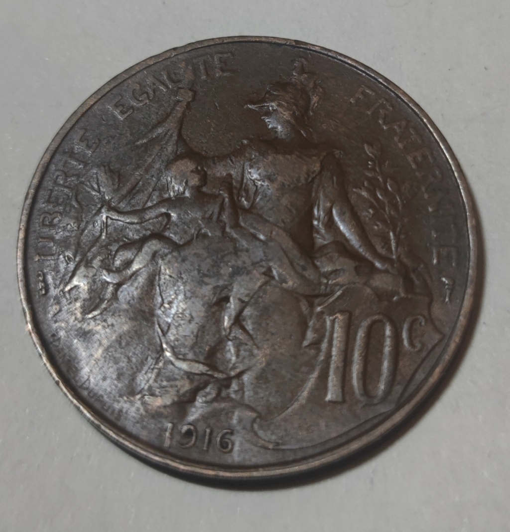 Francia 10 Céntimos 1916 Sin marca de ceca - Paris 10_cen28