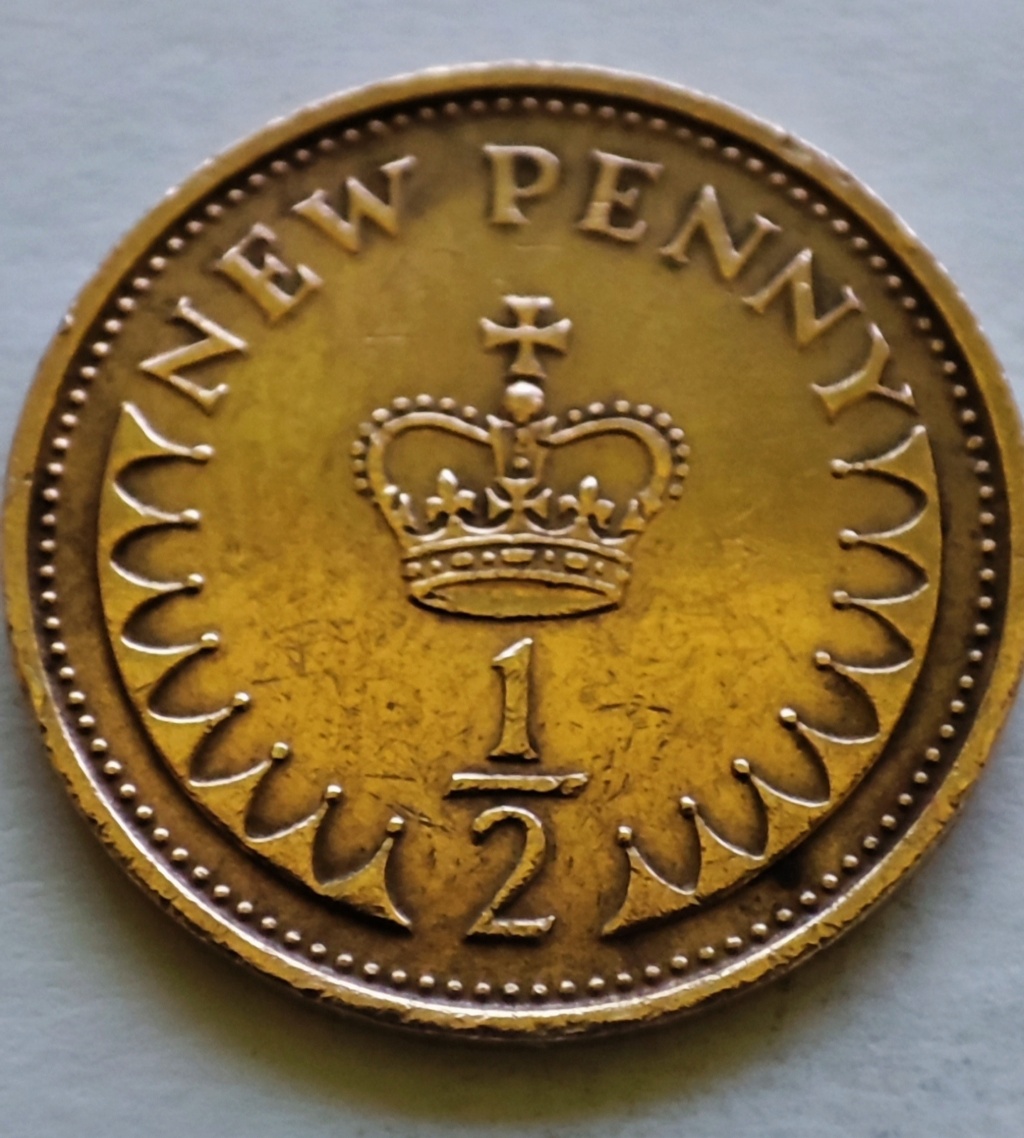Reino Unido ½ nuevo penique  1974 16484110