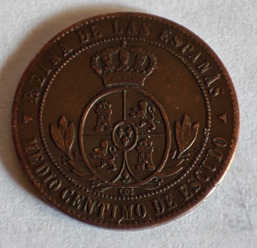 España ½ céntimo, 1867 Ceca "estrella de 3 puntas" - Segovia 16566013