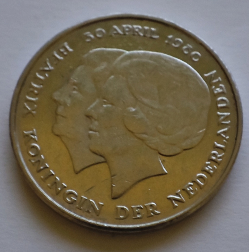 Países Bajos 1 Gulden 1980 Coronación de la Reina Beatriz 16623213