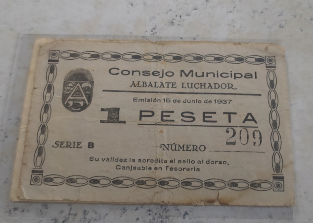 1 Peseta 1937  Albalate Luchador (Albalate del Arzobispo) 16879411