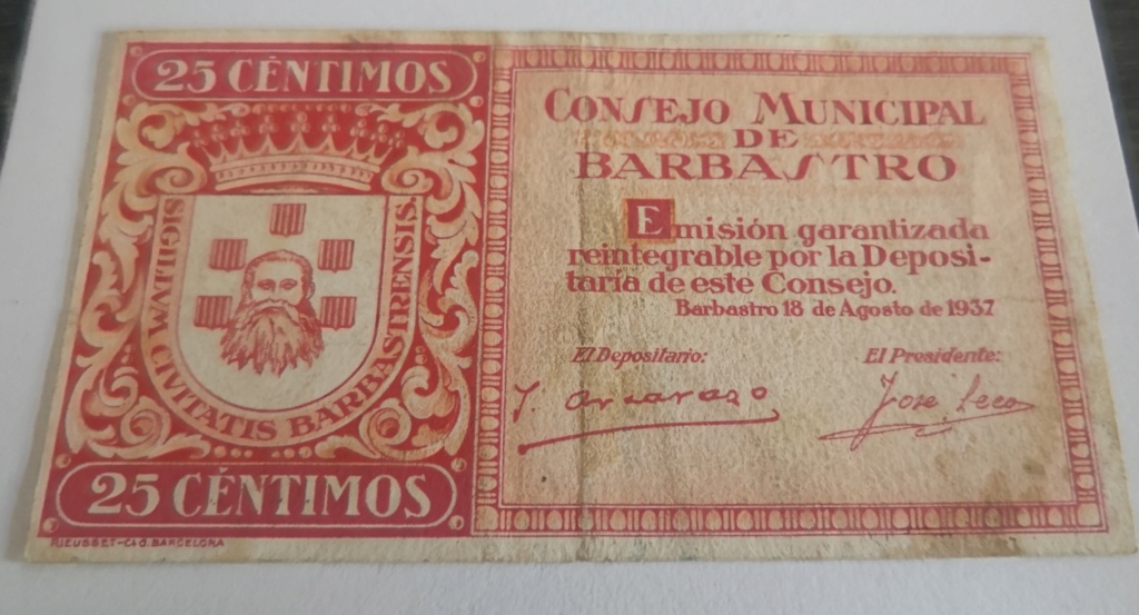 25 Céntimos 1937 Barbastro 16880413