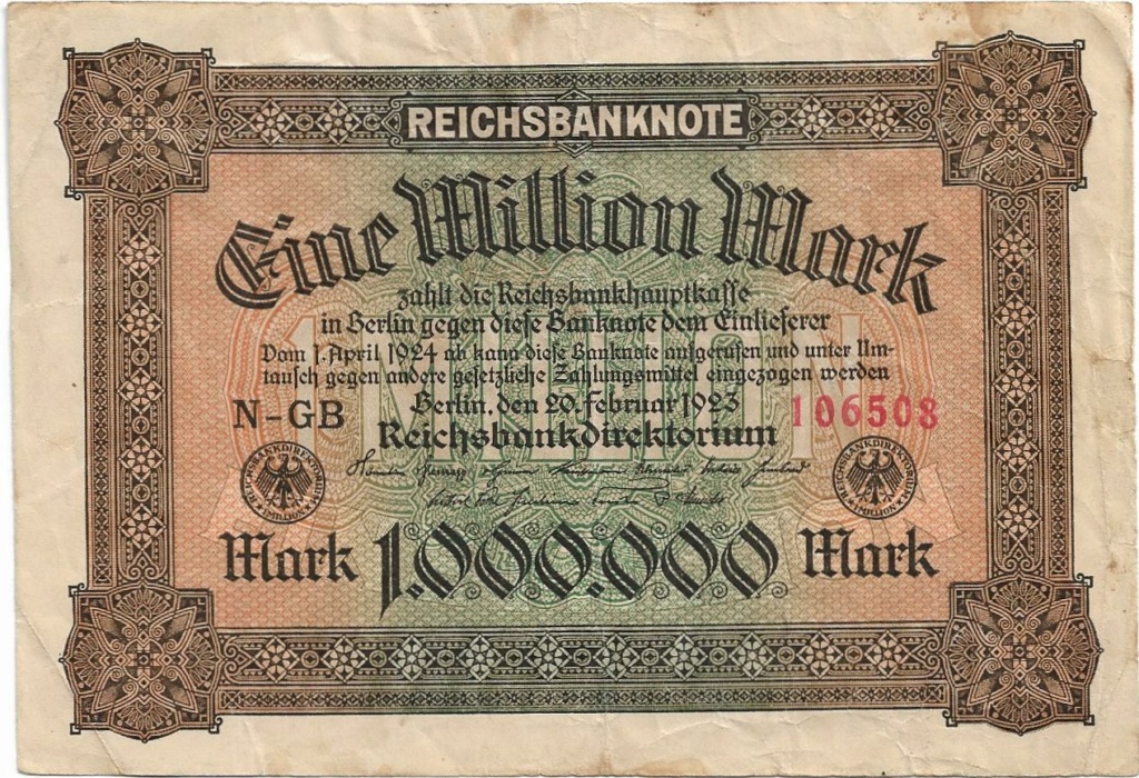 1.000.000 1923 Alemania Mark Reichsbanknote 1_mill11