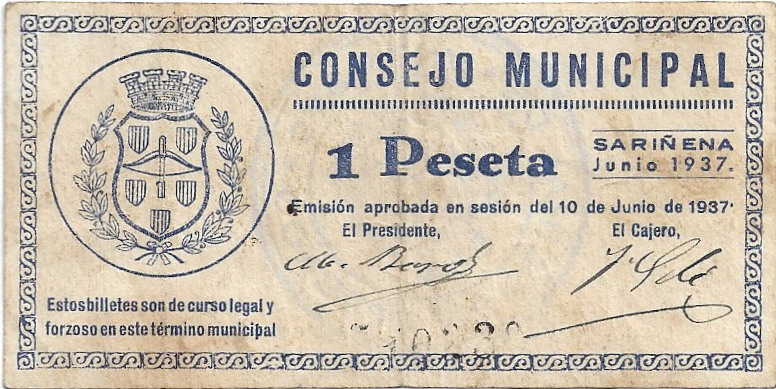 1 Peseta Sariñena (Guerra Civil) 1937 1_pese14