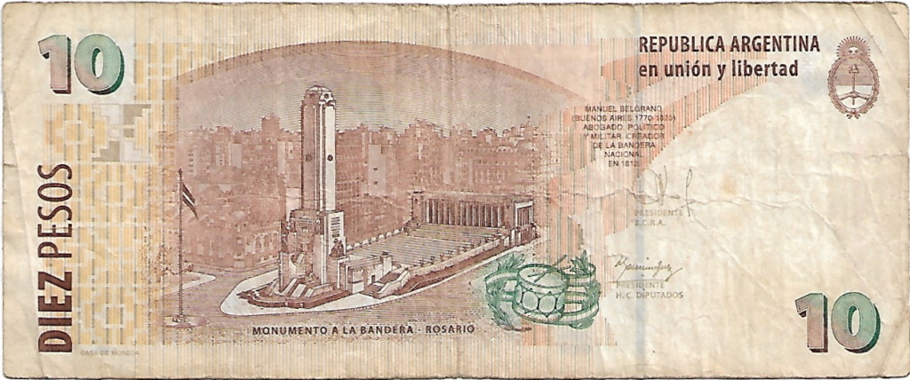 10 Pesos  2003-2014 Manuel Belgrano 20-02-11