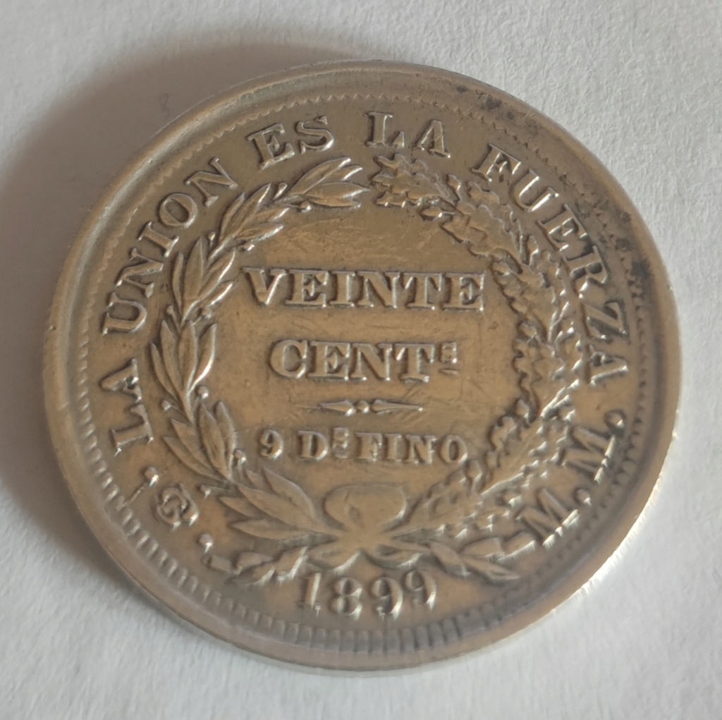 20 centavos 1899 Bolivia 20_cen16