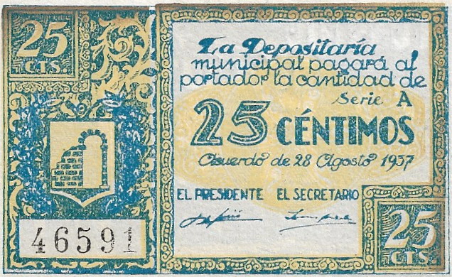 25 Céntimos Graus (Huesca) 1937 Guerra Civil 25_cen18
