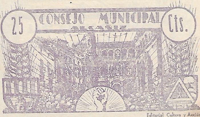 25 Céntimos 1937  Alcañiz (Guerra Civil) 25_cen21