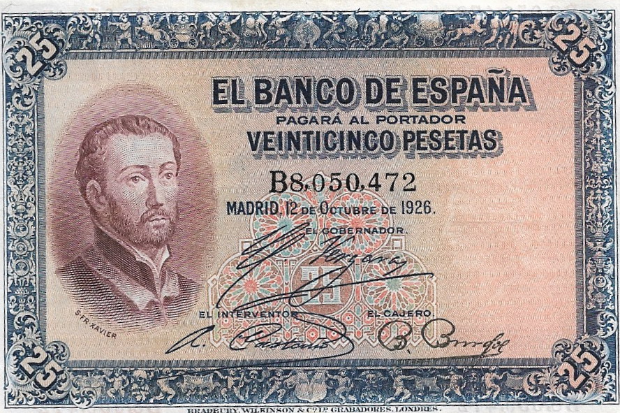 25 Pesetas 1926 San Francisco Javier 25_pes15