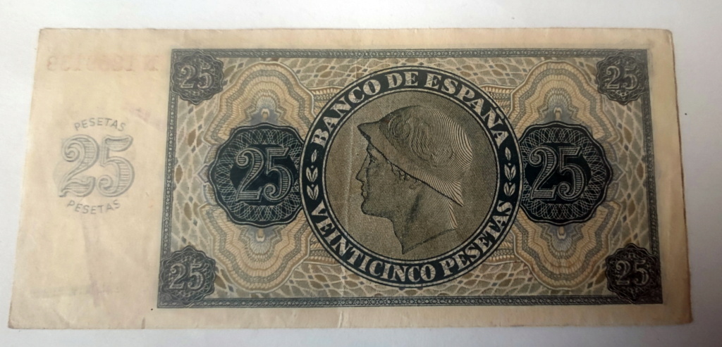 25 Pesetas 1936 Guerra Civil "Banco de España; Burgos" 25_pes24