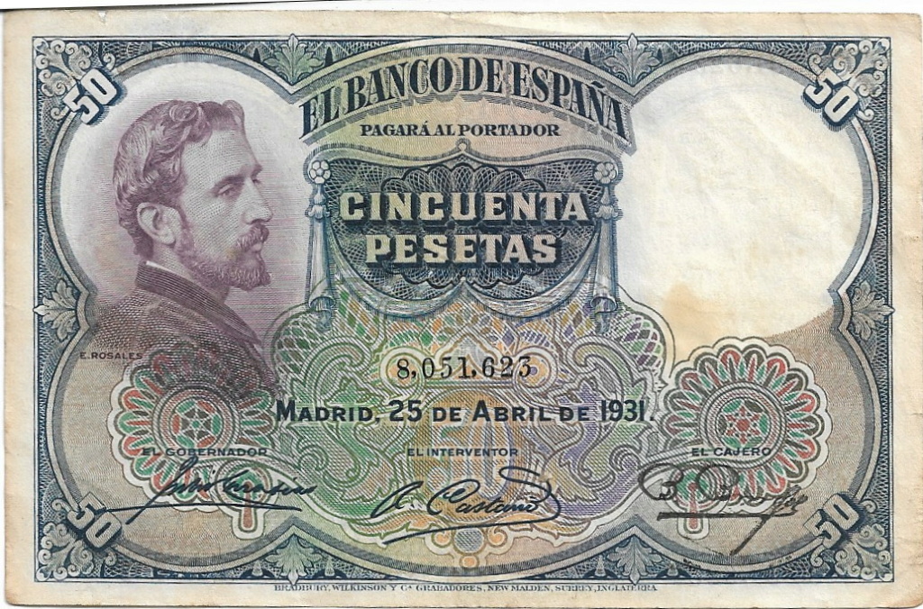50 pesetas España 1931 27-07-18