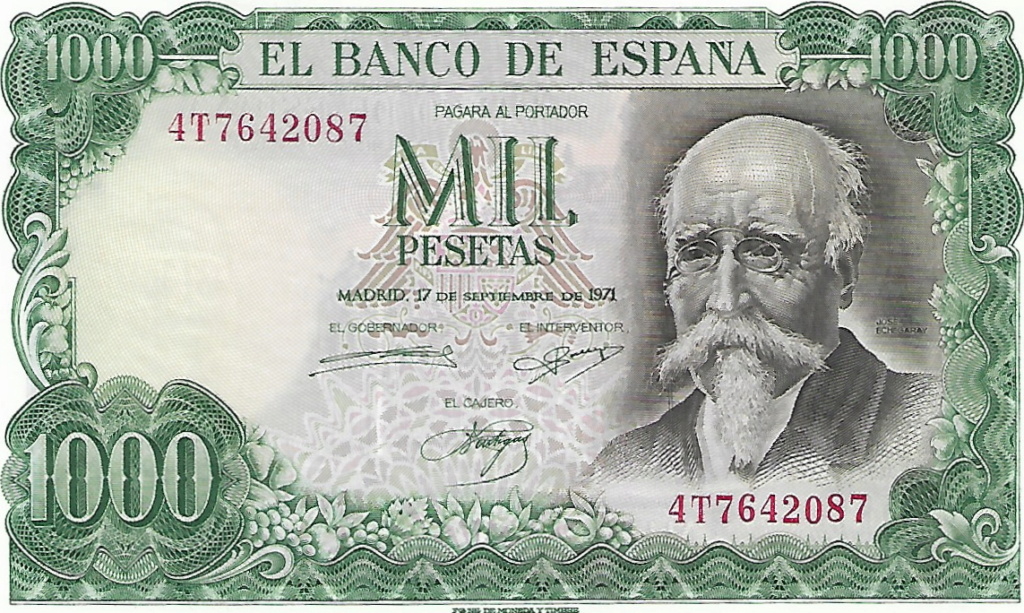 1000 Pesetas 1971 Centenario del Banco de España 28-11-10
