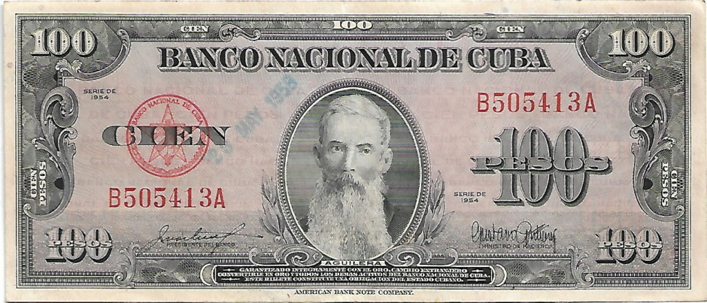 100 pesos Cuba 1954 30-06-30